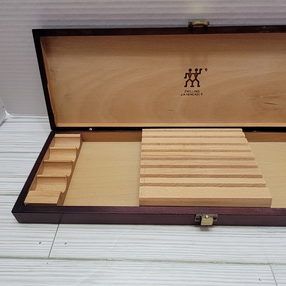 ZWILLING J.A HENCKELS 8 Replacement Storage Box Only Wooden Brown - Picture 6 of 16